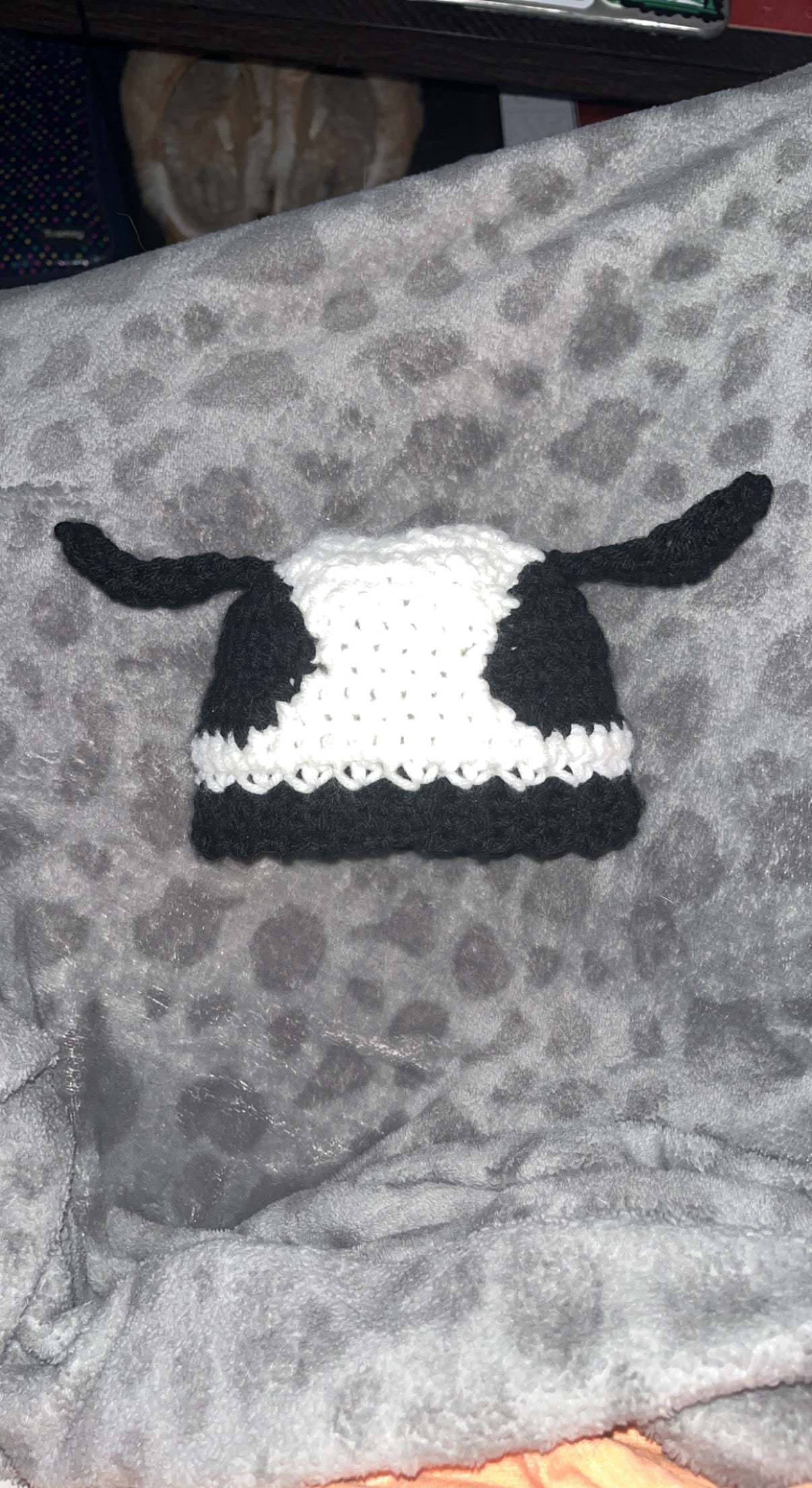 Crochet Cow Beanie