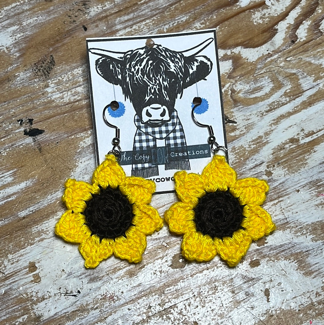 Small Crochet Sunflowers