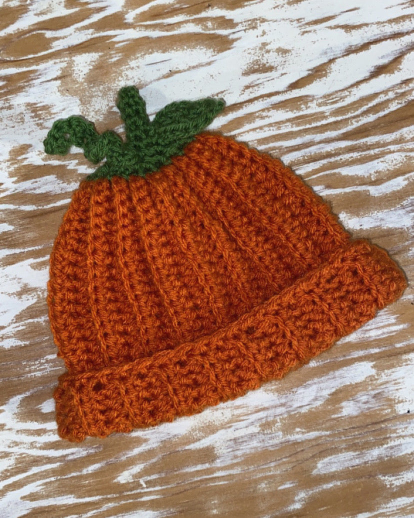 Crochet Baby Pumpkin Beanie